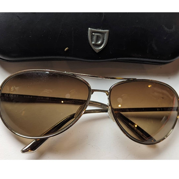 VINTAGE DITA Flight Titanium Sunglasses GOLD Rims Unisex JAPAN - Picture 11 of 12